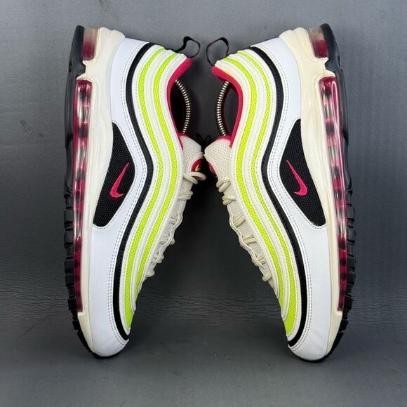 Nike Air Max 97 \'White Rush Pink Volt\' athletic sneaker shoes men’s size 11 main image 6